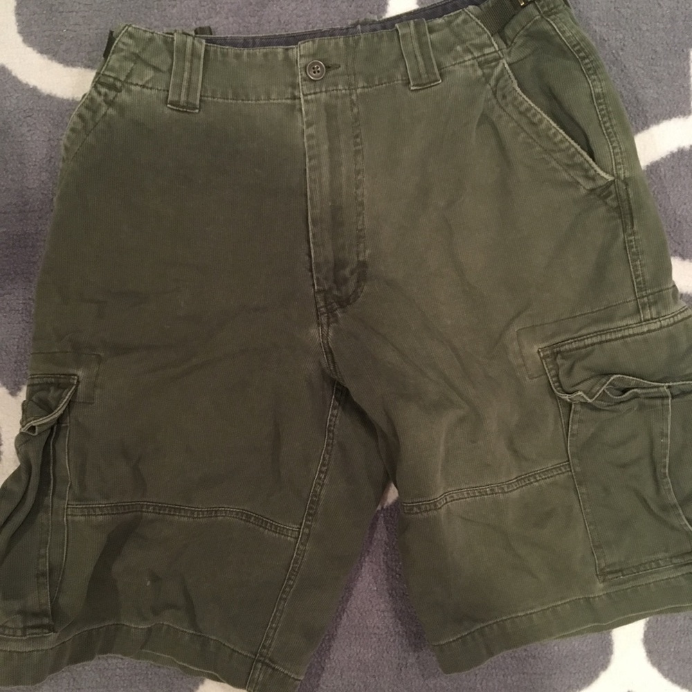 Army Green Cargo Shorts